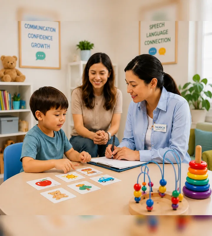 Therapy session with a child